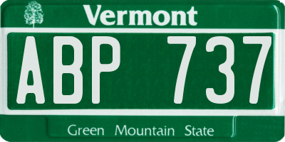 VT license plate ABP737