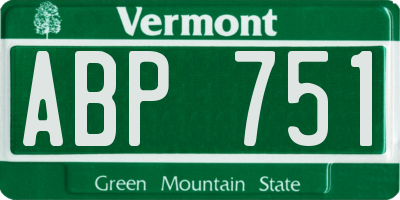 VT license plate ABP751