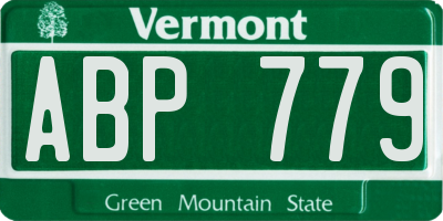 VT license plate ABP779