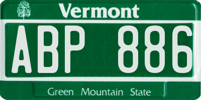 VT license plate ABP886