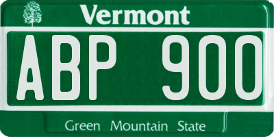 VT license plate ABP900