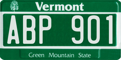 VT license plate ABP901