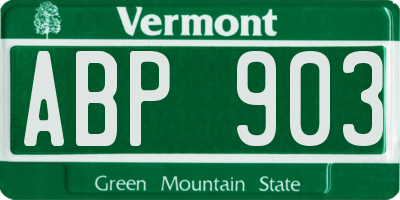 VT license plate ABP903
