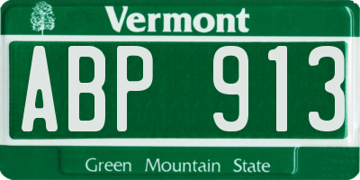 VT license plate ABP913