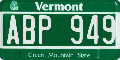 VT license plate ABP949