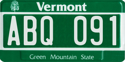 VT license plate ABQ091