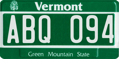 VT license plate ABQ094