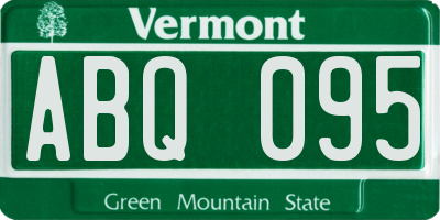 VT license plate ABQ095