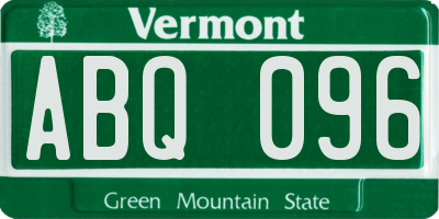 VT license plate ABQ096