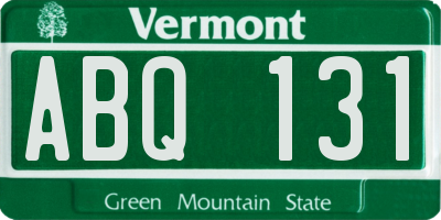 VT license plate ABQ131