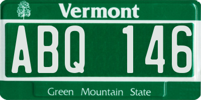 VT license plate ABQ146