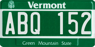 VT license plate ABQ152