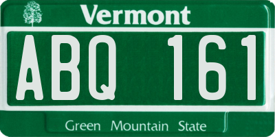 VT license plate ABQ161