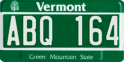 VT license plate ABQ164