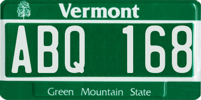 VT license plate ABQ168