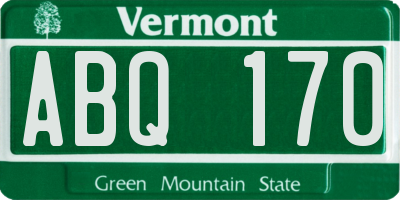 VT license plate ABQ170
