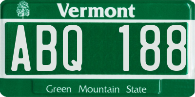 VT license plate ABQ188