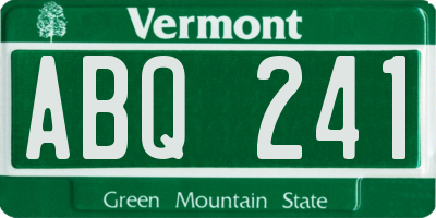 VT license plate ABQ241