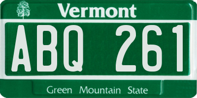 VT license plate ABQ261