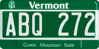 VT license plate ABQ272