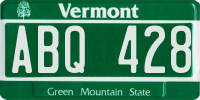 VT license plate ABQ428