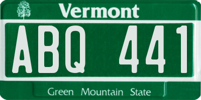 VT license plate ABQ441