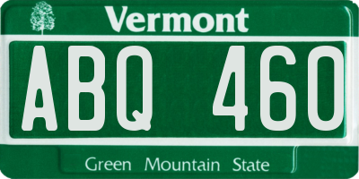 VT license plate ABQ460