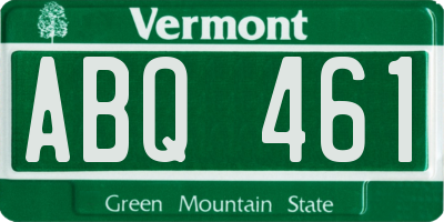 VT license plate ABQ461