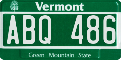 VT license plate ABQ486