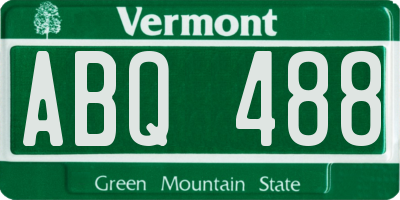 VT license plate ABQ488