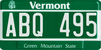 VT license plate ABQ495