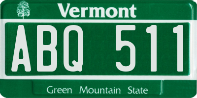 VT license plate ABQ511