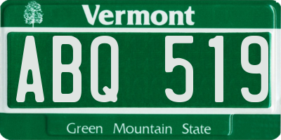 VT license plate ABQ519