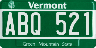 VT license plate ABQ521