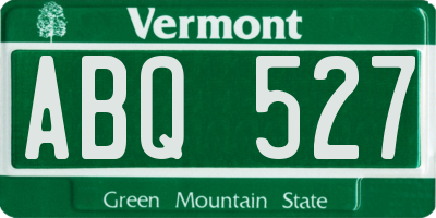 VT license plate ABQ527