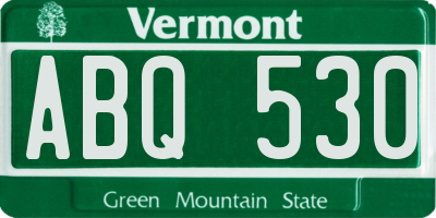 VT license plate ABQ530