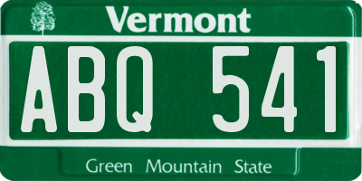 VT license plate ABQ541