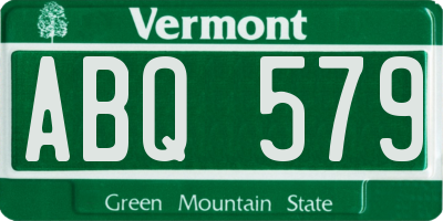 VT license plate ABQ579