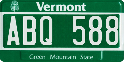 VT license plate ABQ588