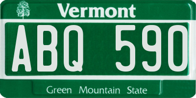 VT license plate ABQ590