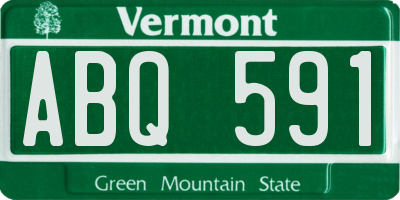 VT license plate ABQ591