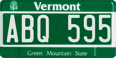 VT license plate ABQ595