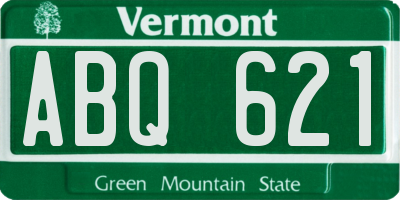 VT license plate ABQ621