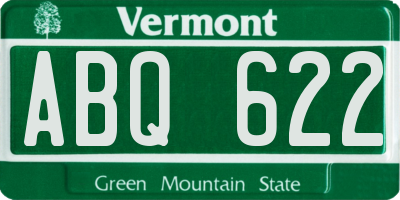 VT license plate ABQ622