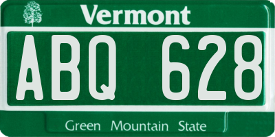 VT license plate ABQ628