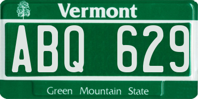 VT license plate ABQ629