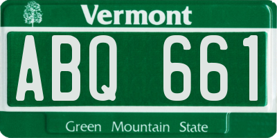 VT license plate ABQ661