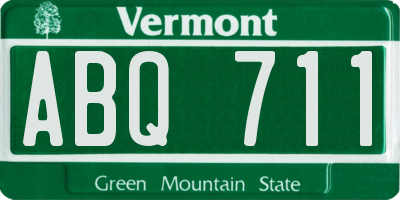 VT license plate ABQ711