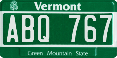 VT license plate ABQ767