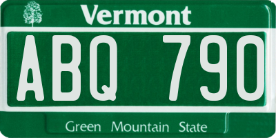 VT license plate ABQ790